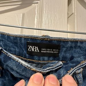 Zara denim a-line skirt
